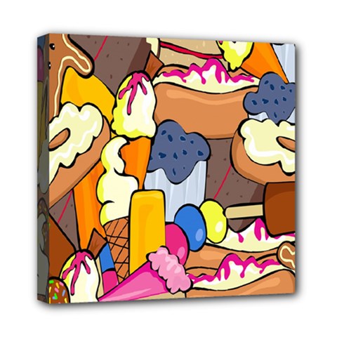 Sweet Stuff Digitally Food Mini Canvas 8  X 8  by Nexatart