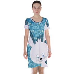 Easter Bunny  Short Sleeve Nightdress by Valentinaart