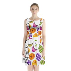 Easter Bunny  Sleeveless Chiffon Waist Tie Dress by Valentinaart
