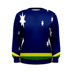 Flag Star Blue Green Yellow Women s Sweatshirt by Mariart