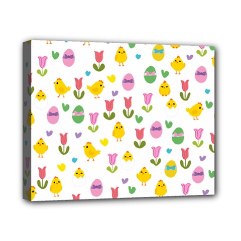 Easter - Chick And Tulips Canvas 10  X 8  by Valentinaart