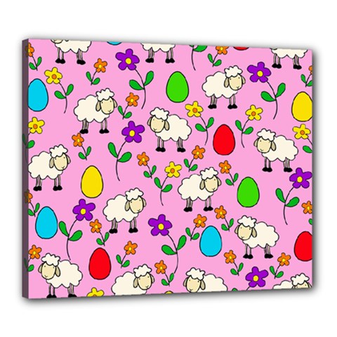 Easter Lamb Canvas 24  X 20  by Valentinaart