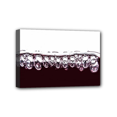Bubbles In Red Wine Mini Canvas 6  X 4  by Nexatart