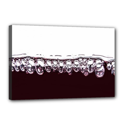 Bubbles In Red Wine Canvas 18  X 12  by Nexatart