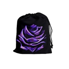 Rose Flower Design Nature Blossom Drawstring Pouches (large)  by Nexatart