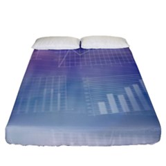 Business Background Blue Corporate Fitted Sheet (california King Size) by Nexatart