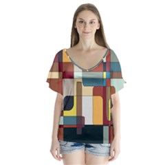 Patchwork Flutter Sleeve Top by digitaldivadesigns