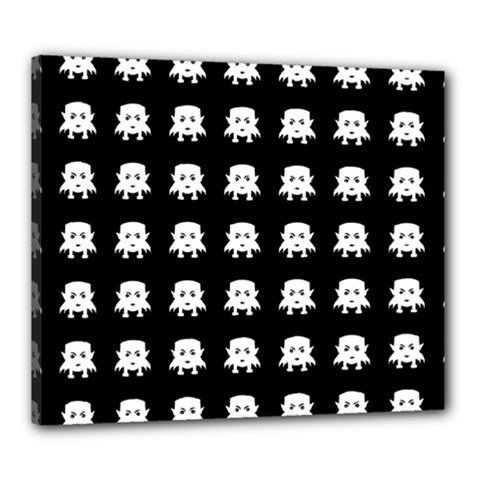 Emoji Baby Vampires Pattern Canvas 24  X 20  by dflcprints