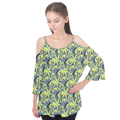 Black And Yellow Pattern Flutter Tees by linceazul
