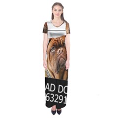 Bad Dog Short Sleeve Maxi Dress by Valentinaart