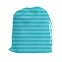 Abstract blue waves pattern Drawstring Pouches (XXL) View1