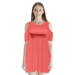 Decorative Retro Hearts Pattern  Shoulder Cutout Velvet  One Piece by TastefulDesigns