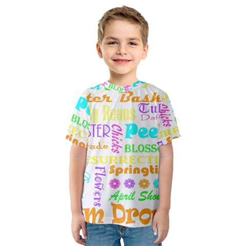 Easter Subway Blossoms Color Rainbow Chocolate Kids  Sport Mesh Tee by Mariart