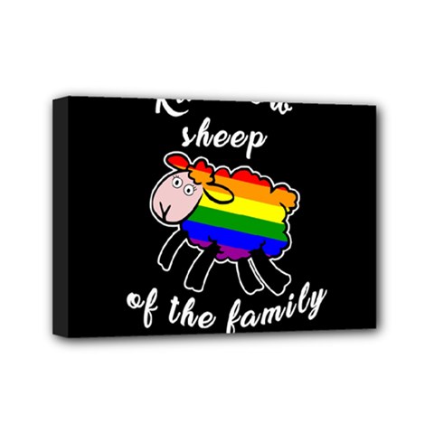 Rainbow Sheep Mini Canvas 7  X 5  by Valentinaart