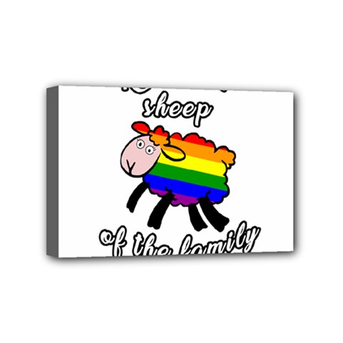 Rainbow Sheep Mini Canvas 6  X 4  by Valentinaart