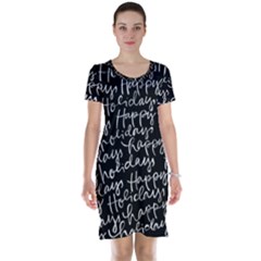 Happy Holidays Short Sleeve Nightdress by Mariart
