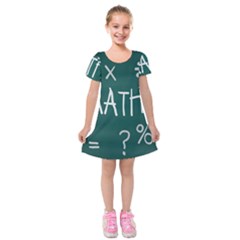 Maths School Multiplication Additional Shares Kids  Short Sleeve Velvet Dress by Mariart