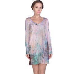 Cold Stone Abstract Long Sleeve Nightdress by digitaldivadesigns