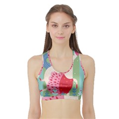 Unicorn Sports Bra With Border by Mjdaluz