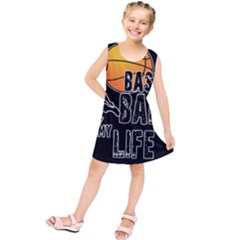 Basketball Is My Life Kids  Tunic Dress by Valentinaart