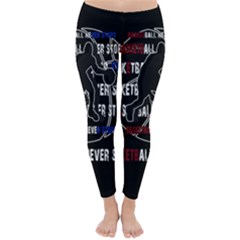 Basketball Never Stops Classic Winter Leggings by Valentinaart