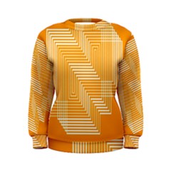 Orange Line Plaid Women s Sweatshirt by Mariart