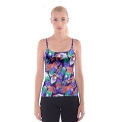 Bird Feathers Color Rainbow Animals Fly Spaghetti Strap Top by Mariart