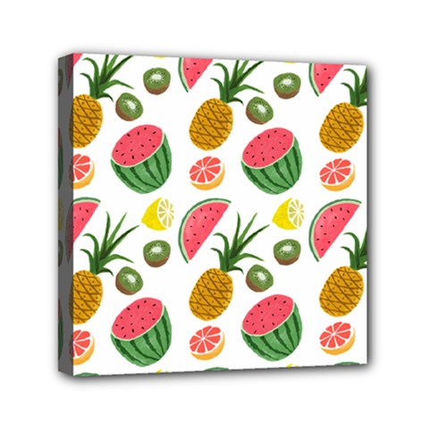 Fruits Pattern Mini Canvas 6  X 6  by Nexatart