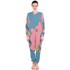 Coins Pink Coins Piggy Bank Dollars Money Tubes Onepiece Jumpsuit (ladies)  by Mariart
