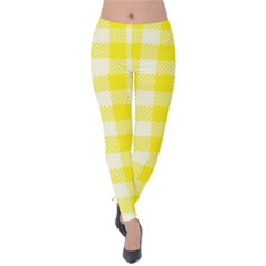 Plaid Pattern Velvet Leggings by ValentinaDesign