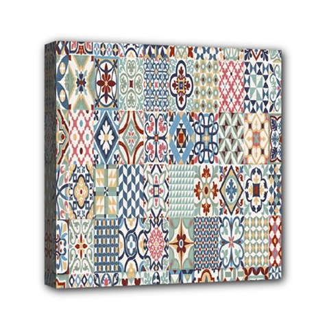 Deco Heritage Mix Mini Canvas 6  X 6  by Mariart