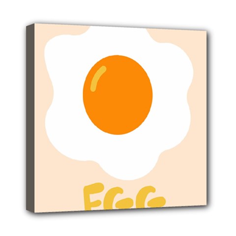 Egg Eating Chicken Omelette Food Mini Canvas 8  X 8  by Nexatart
