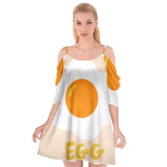 Egg Eating Chicken Omelette Food Cutout Spaghetti Strap Chiffon Dress by Nexatart