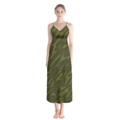 Linux Logo Camo Green Chiffon Maxi Dress by bullshitdesign
