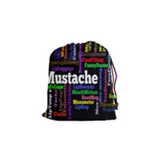 Mustache Drawstring Pouches (small)  by Mariart