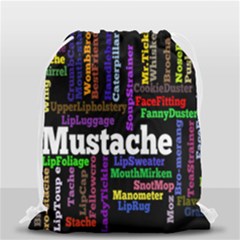 Mustache Drawstring Bag (small) by Mariart