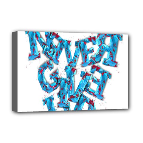 Sport Crossfit Fitness Gym Never Give Up Deluxe Canvas 18  X 12   by Nexatart