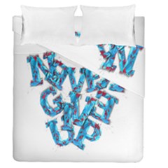 Sport Crossfit Fitness Gym Never Give Up Duvet Cover Double Side (queen Size) by Nexatart