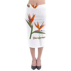 Bird Of Paradise Midi Pencil Skirt by Valentinaart