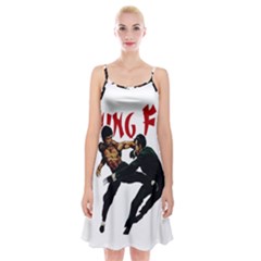 Kung Fu  Spaghetti Strap Velvet Dress by Valentinaart