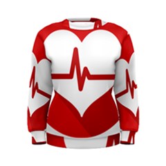 Cardiologist Hypertension Rheumatology Specialists Heart Rate Red Love Women s Sweatshirt by Mariart