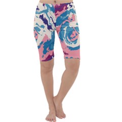 Abstract Art Cropped Leggings  by ValentinaDesign