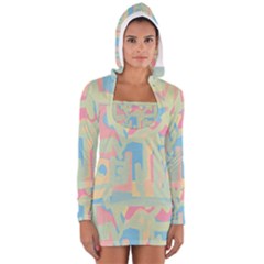 Abstract Art Women s Long Sleeve Hooded T-shirt by ValentinaDesign