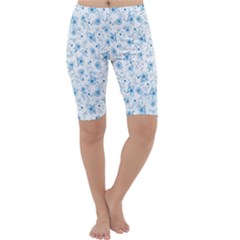 Floral Pattern Cropped Leggings  by ValentinaDesign