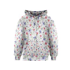 Floral Pattern Kids  Zipper Hoodie by ValentinaDesign