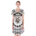 Flat Tire Vehicle Wear Street Short Sleeve V-neck Flare Dress View1