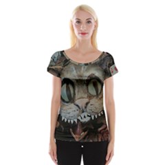 Cheshire Cat Cap Sleeve Tops by KAllan