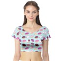 Donut Jelly Bread Sweet Short Sleeve Crop Top (Tight Fit) View1