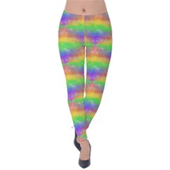Painted Rainbow Pattern Velvet Leggings by Brini