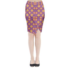 Colorful Geometric Polka Print Midi Wrap Pencil Skirt by dflcprintsclothing